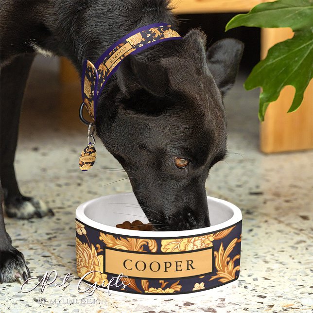 Personalised Dog Food and Water Bowl with Name (Creator Uploaded)