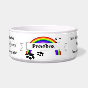 Personalised Dog Food Bowl - Rainbow - HAMbWG
