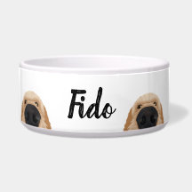 Personalised Dog Food or Water Bowl feat. cute dog