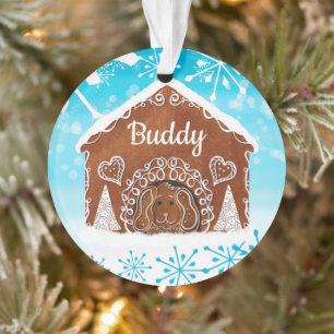 Personalised Dog Gingerbread Dog House Ornament