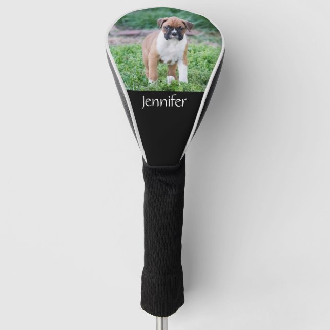 Personalised Dog Golf Club Golf Head Cover (Front)