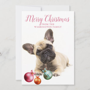 Personalised Dog Holiday French Bulldog Card