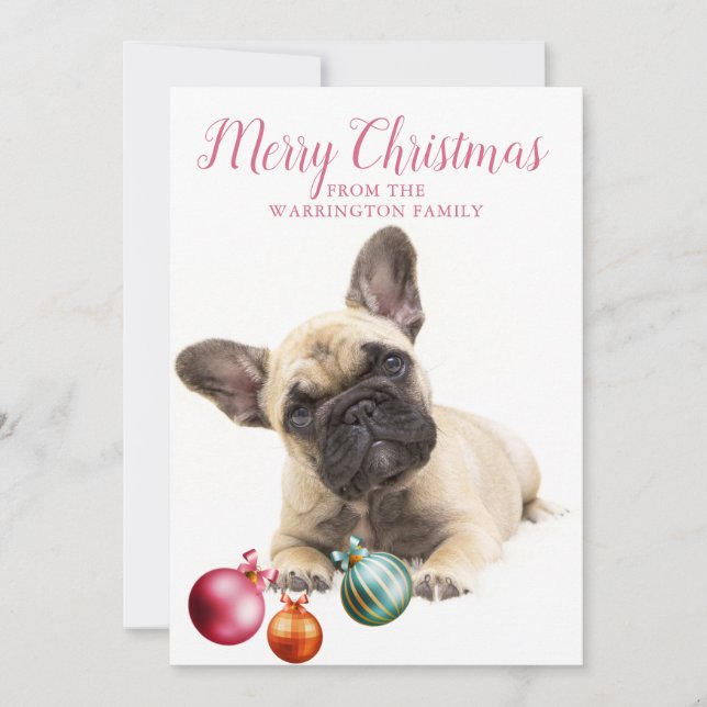 Personalised Dog Holiday | French Bulldog Card (Front)