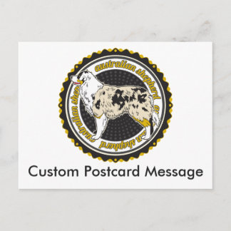 Personalised Dog Lover Australian Shepherd Breed Postcard
