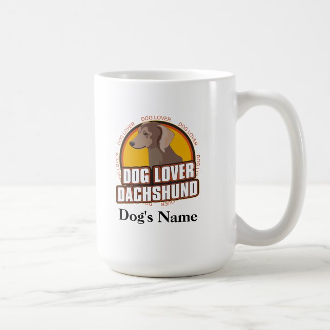 Personalised Dog Lover Dachshund Dog Breed Coffee Mug (Right)