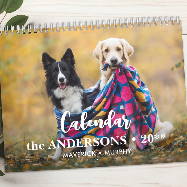 Personalised Dog Lover Family Custom Photos 2026 Calendar (Creator Uploaded)