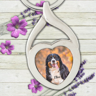 Personalised Dog Lover Keepsake Pet Photo Key Ring