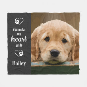Personalised Dog Lover Pet Photo Keepsake Fleece Blanket