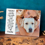 Personalised Dog Lover Quote Keepsake Pet Photo Plaque<br><div class="desc">Celebrate your best friend and cherish those precious memories with a custom unique dog lover keepsake photo plaque in a modern white design . This unique pet dog photo keepsake plaque is the perfect gift for yourself, family or friends to honour your best dog or as a pet memorial. Quote...</div>