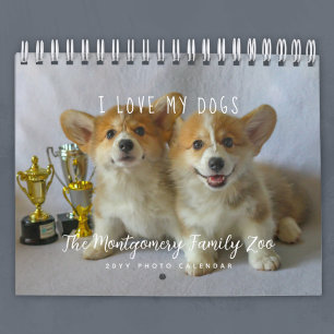 Personalised Dog Lovers 2025 Photo Calendar