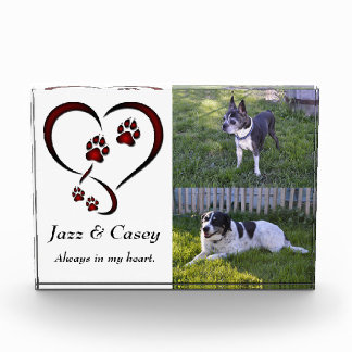 Personalised Dog Lovers Photo Block - Red