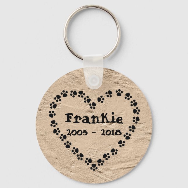 Personalised Dog Memorial Key Ring (Front)