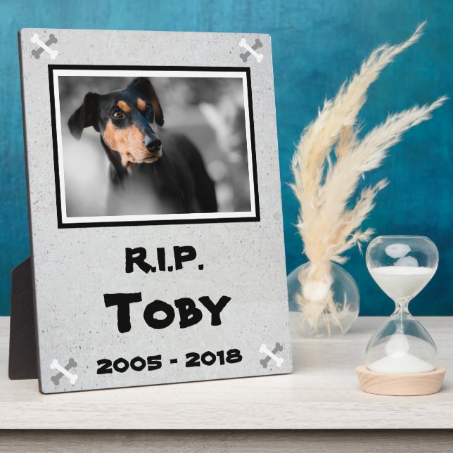 Personalised Dog Memorial Plaque (Side)