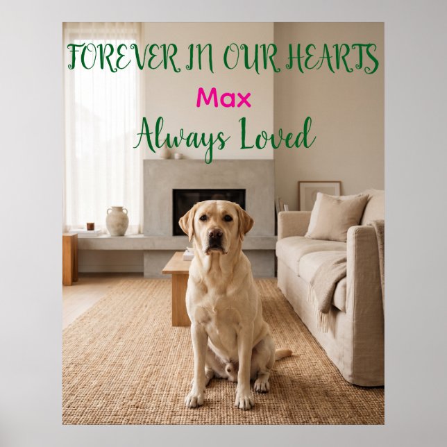 Personalised Dog Memorial Poster (Front)