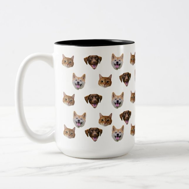 Personalised Dog Mug, Dog Cat Mum Gift  Two-Tone Coffee Mug (Left)