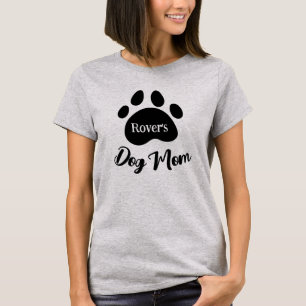 Personalised Dog Mum and Pet Name Women's T-Shirt