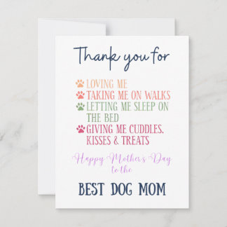 personalised Dog Mum Card