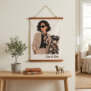 "Personalised Dog Mum Gift" "Custom Pet Owner  Hanging Tapestry