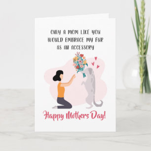 Personalised Dog Mum Happy Mothers Day Funny Holiday Card