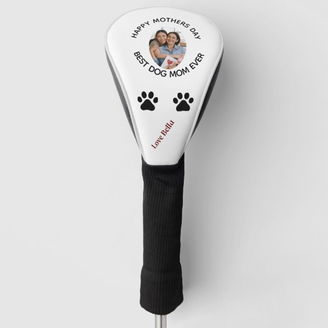 Personalised Dog mum Pet Photo Happy mothersDay  Golf Head Cover (Front)