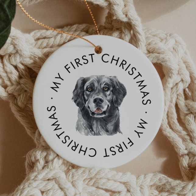 Personalised Dog Name Retriever My First Christmas Ceramic Tree Decoration (Creator Uploaded)