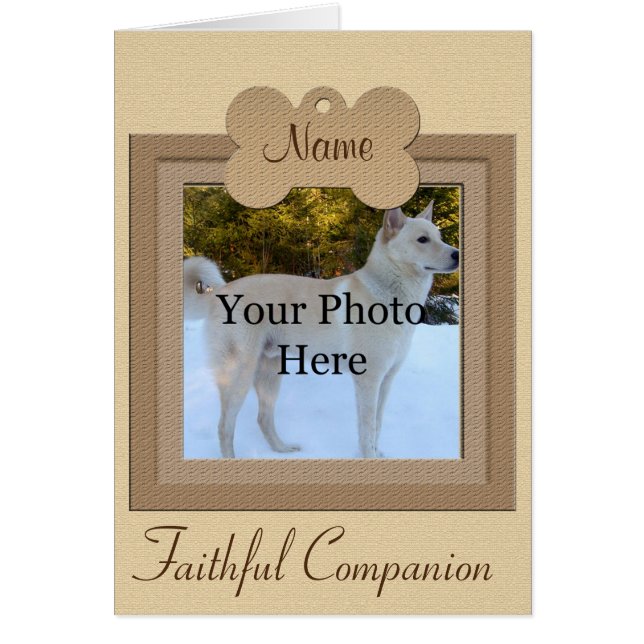 Personalised Dog or Cat Beige Memorial (Front)