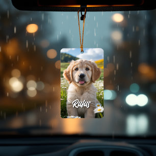 Personalised Dog or Cat Gift Custom Pet Photo Car Air Freshener