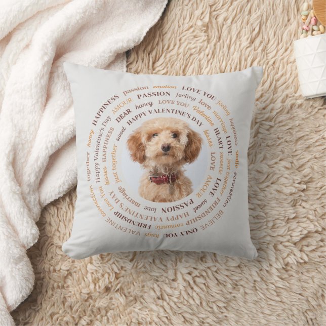 Personalised Dog or Cat Lover Gift - Romantic Word Cushion (Blanket)