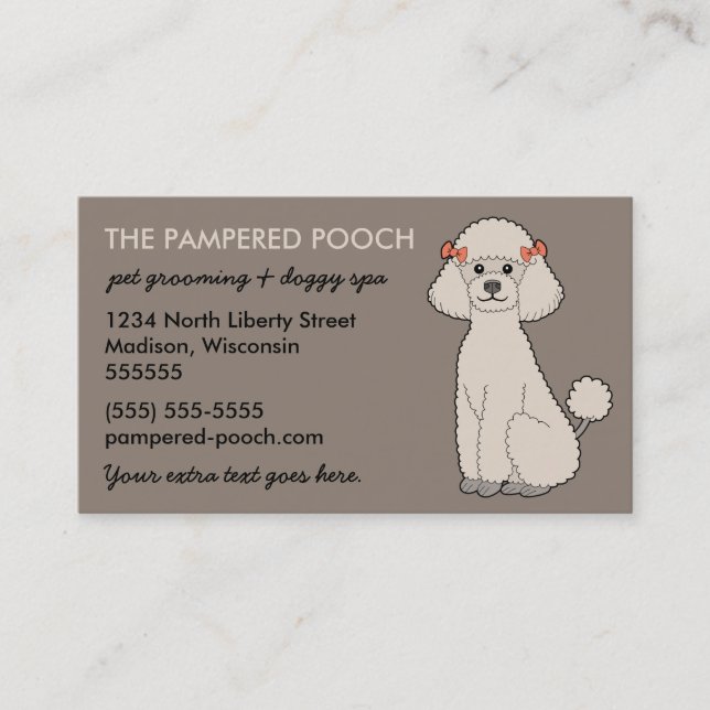 Personalised Dog or Pet Business Cards (Front)