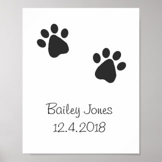 Personalised dog paw print