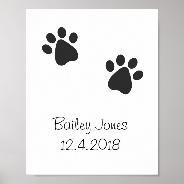Personalised dog paw print (Front)