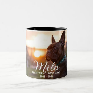 Personalised Dog Pet Memorial Two-Tone Coffee Mug