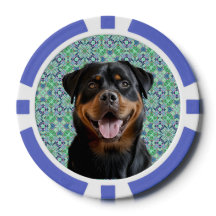 🐾Personalised Dog Pet Photo Green Mandala Pattern