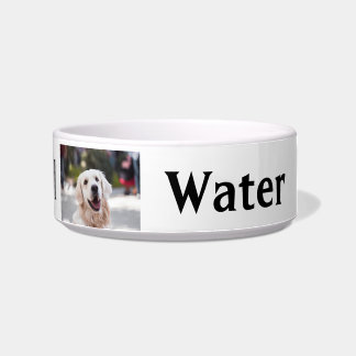 Personalised dog photo and name food or water bowl