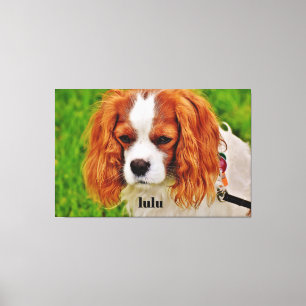 Personalised Dog Photo and Text Canvas Print