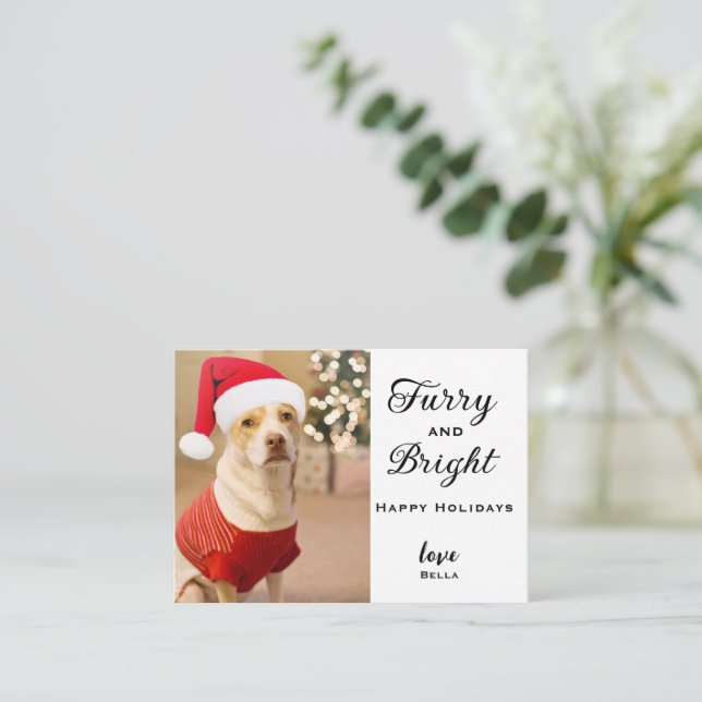 Personalised Dog Photo Cards, Pet Christmas Card (Standing Front)