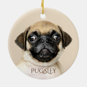 Personalised Dog Photo Christmas Tree Ceramic Tree Decoration