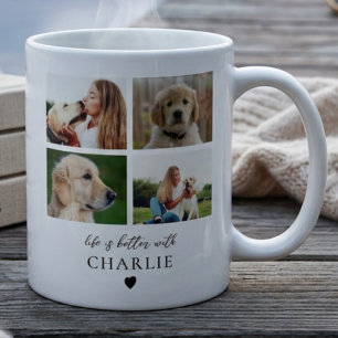 Personalised Dog Photo Collage Custom Pet Lover Coffee Mug