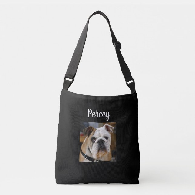 Personalised Dog Photo   Crossbody Bag (Front)