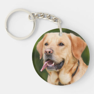 Personalised Dog Photo Double Sided Key Ring