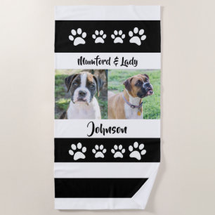 Personalised Dog Photo, Family Beach Towel