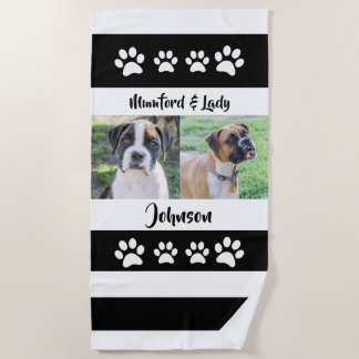 Personalised Dog Photo, Family Beach Towel