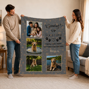 Personalised Dog Photo Fleece Blanket 