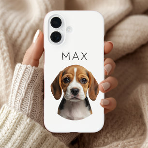 Personalised Dog Photo & Name iPhone 16 Case