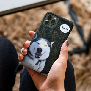 Personalised dog photo name monogram custom dog Case-Mate iPhone 14 pro max case
