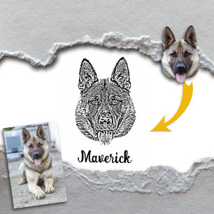 Personalised Dog Photo, Pet Rubber Stamp