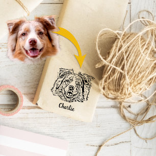 Personalised Dog Photo, Pet Rubber Stamp