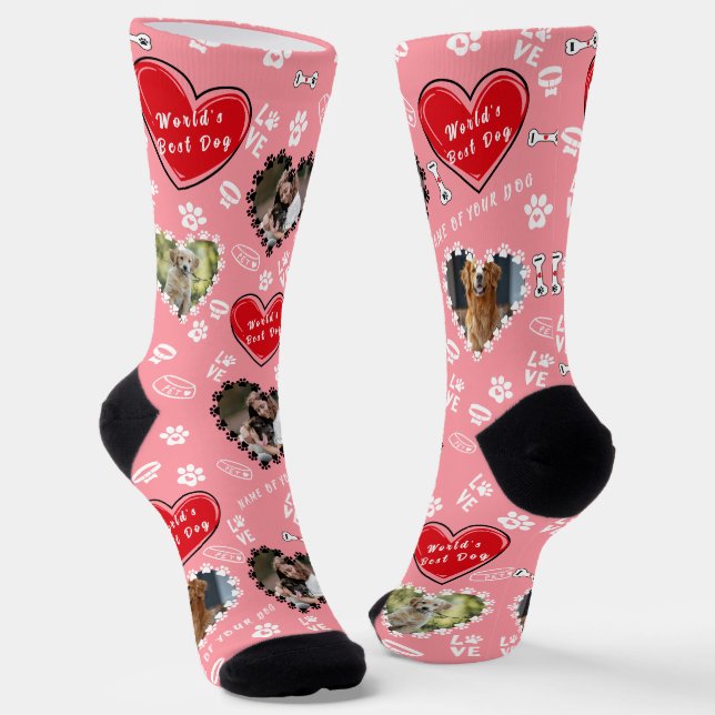Personalised Dog Photo Socks | Custom Dog Socks (Angled)
