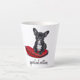 Personalised Dog Photo Spoiled Rotten Latte Mug