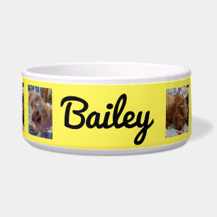 Personalised dog Photos and Name Yellow